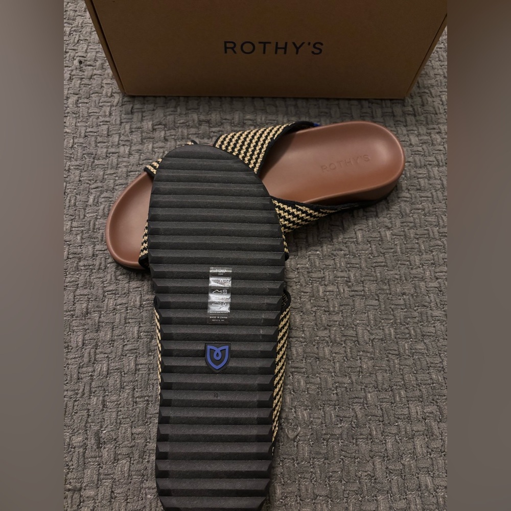 Rothy's Weekend Slide Toffee Stripe - Picture 3 of 4